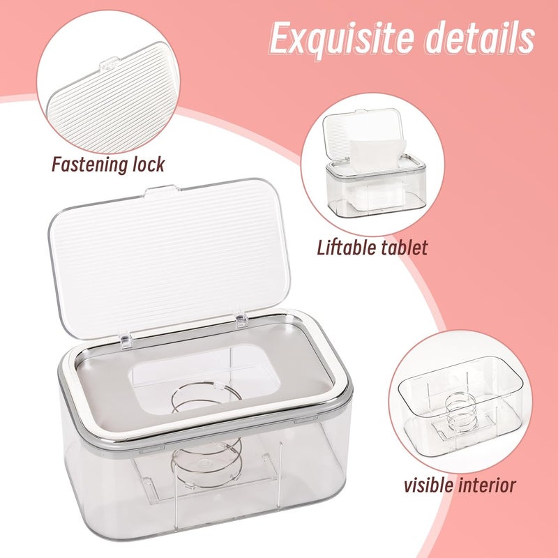 Flenpptly Baby Wipes Dispenser, Wipe Holder & Freshness Keeper - Easy to Open, Large Capacity (Silver) - Image 3